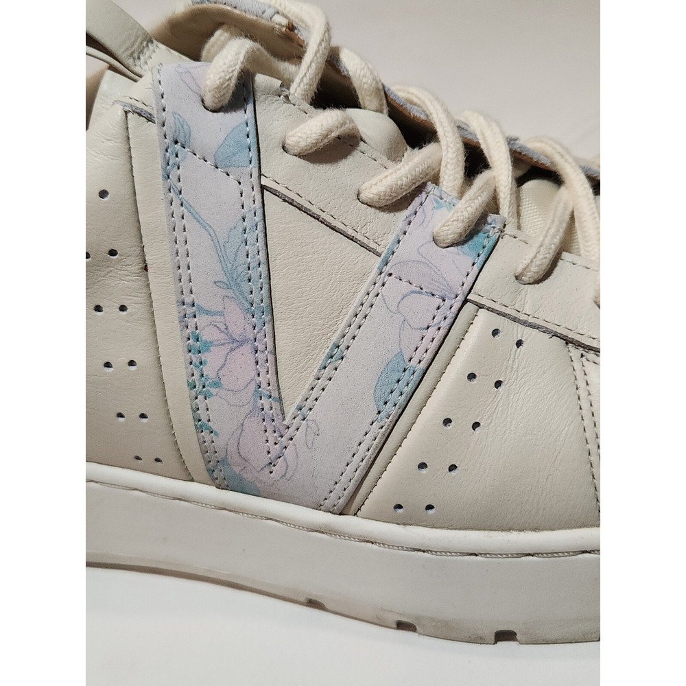 Vionic Shoes‎ Womens 10 Sneakers Tennis Simasa Leather Platform Cream Botanical - Picture 4 of 8